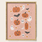 Pumpkin Party on Blush Pink Serving Tray Gallery Image 1