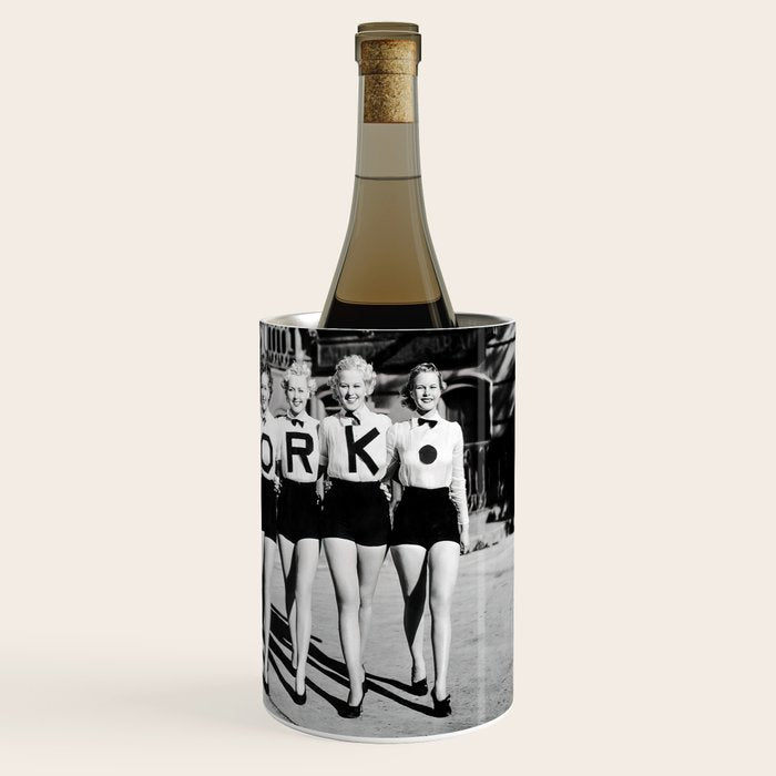 New York Chorus Girls, Black and White Vintage Art Wine Chiller Gallery Image 3