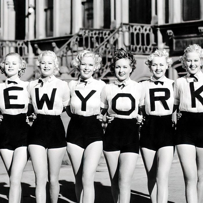 New York Chorus Girls, Black and White Vintage Art Coffee Mug Gallery Image 2