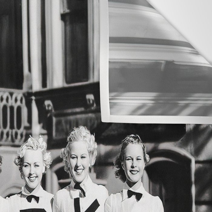 New York Chorus Girls, Black and White Vintage Art Wall Tapestry Gallery Image 3