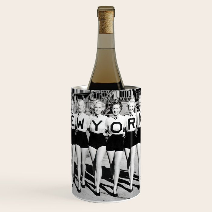 New York Chorus Girls, Black and White Vintage Art Wine Chiller Gallery Image 1