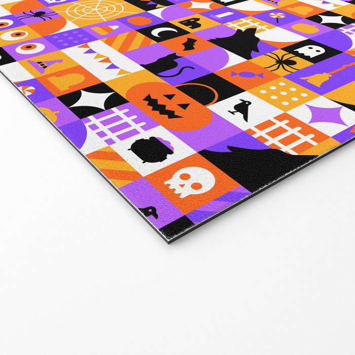 Geometric halloween mosaic pattern Welcome Mat Gallery Image 2