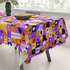 Geometric halloween mosaic pattern Tablecloth Gallery Image 3