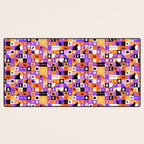 Geometric halloween mosaic pattern Desk Mat Gallery Image 3