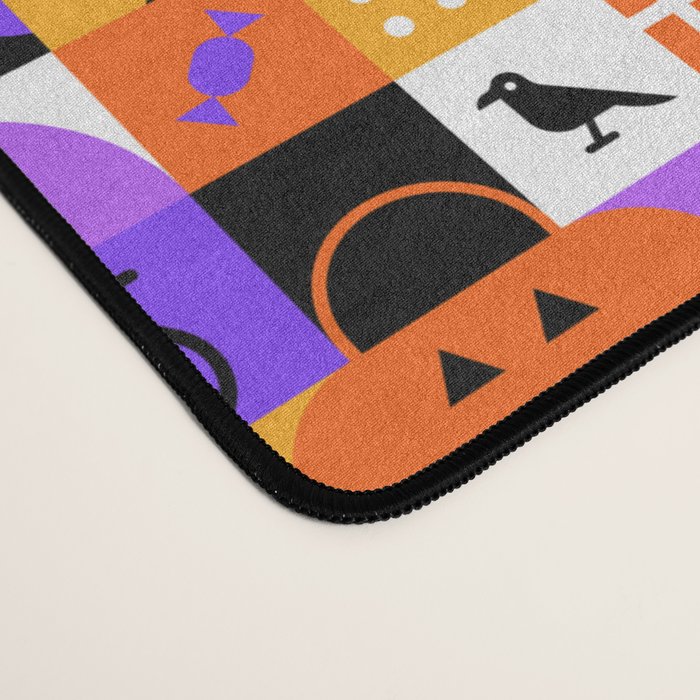 Geometric halloween mosaic pattern Desk Mat Gallery Image 4