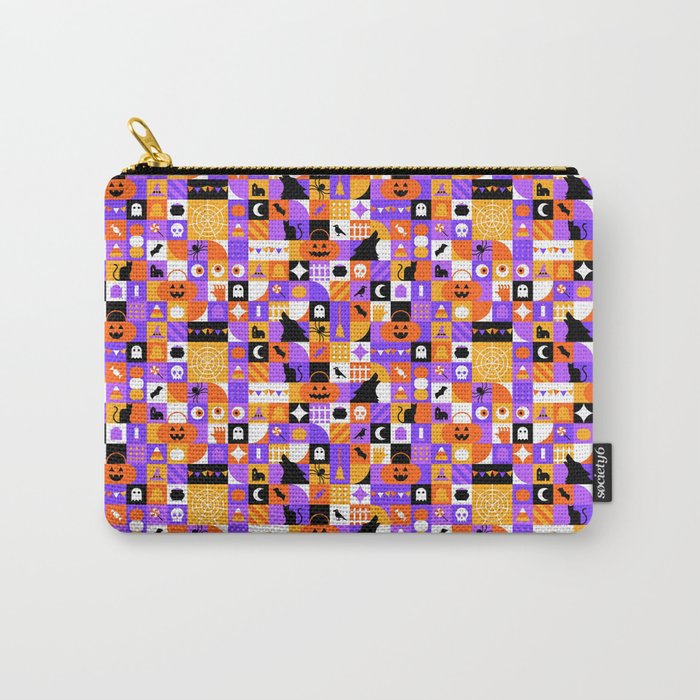 Geometric halloween mosaic pattern Carry All Pouch Gallery Image 1