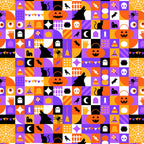 Geometric halloween mosaic pattern Coffee Mug Gallery Image 2