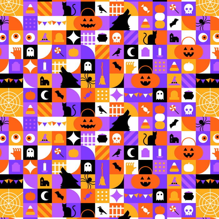 Geometric halloween mosaic pattern Coffee Mug Gallery Image 2