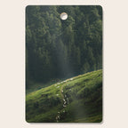 Sheep Trail in a Forest during a calm morning Cutting Board Gallery Image 1