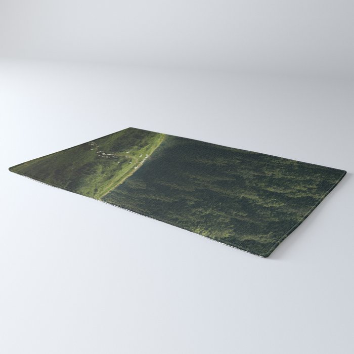 Sheep Trail in a Forest during a calm morning Rug Gallery Image 3