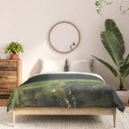 Sheep Trail in a Forest during a calm morning Comforter Gallery Image 3