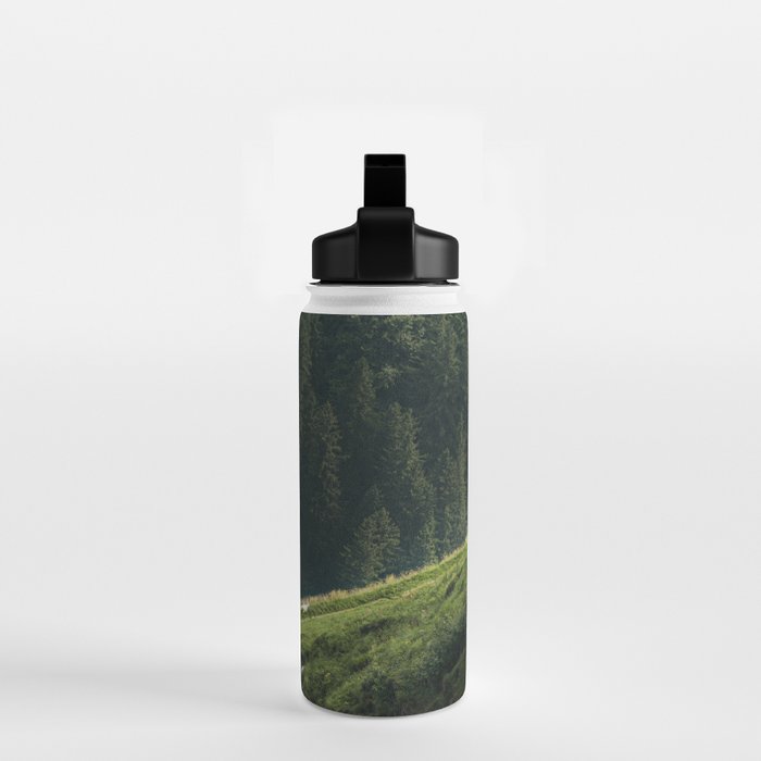 Sheep Trail in a Forest during a calm morning Water Bottle Gallery Image 2