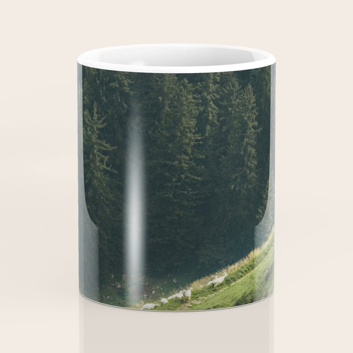 Sheep Trail in a Forest during a calm morning Coffee Mug Gallery Image 4