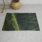 Sheep Trail in a Forest during a calm morning Rug Gallery Image 1