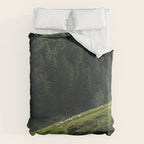 Sheep Trail in a Forest during a calm morning Duvet Cover Gallery Image 6