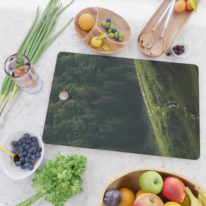 Sheep Trail in a Forest during a calm morning Cutting Board Gallery Image 2