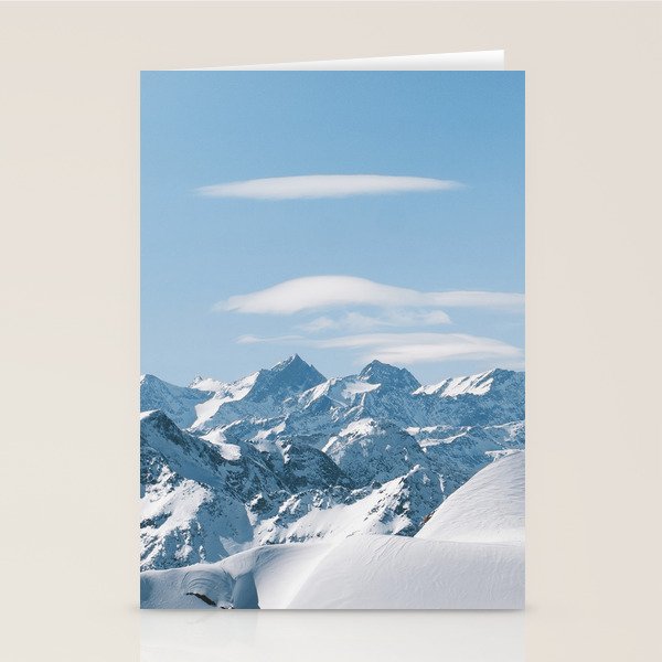 Snowy mountain range Stationery Card Gallery Image 2