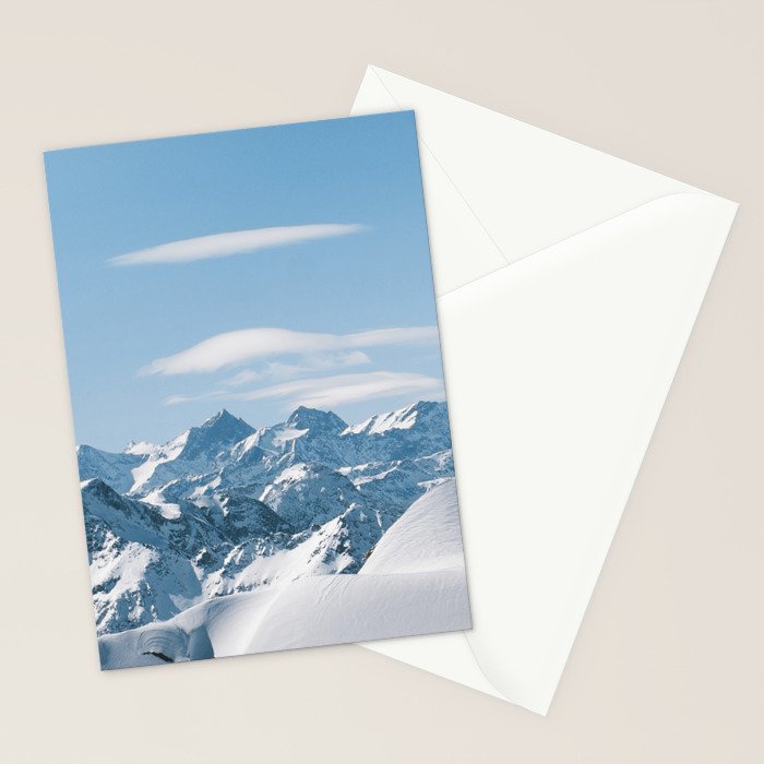 Snowy mountain range Stationery Card Gallery Image 2