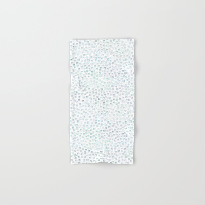 Sea Glass Watercolor // Turquoise Blue and Green Ocean Glass Beach Art Bath Towel Gallery Image 1