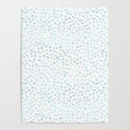 Sea Glass Watercolor // Turquoise Blue and Green Ocean Glass Beach Art Poster Gallery Image 4
