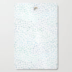 Sea Glass Watercolor // Turquoise Blue and Green Ocean Glass Beach Art Cutting Board Gallery Image 1