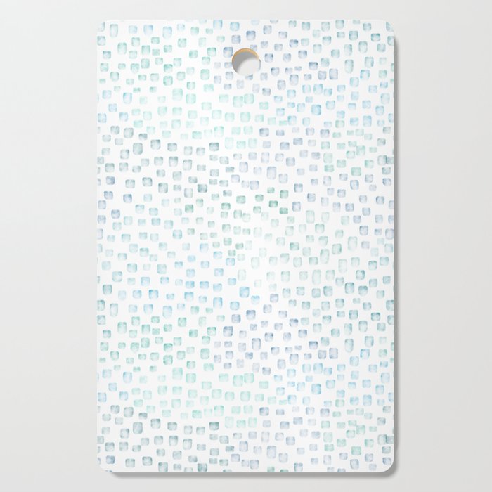 Sea Glass Watercolor // Turquoise Blue and Green Ocean Glass Beach Art Cutting Board Gallery Image 1