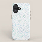 Sea Glass Watercolor // Turquoise Blue and Green Ocean Glass Beach Art iPhone Case Gallery Image 1