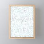 Sea Glass Watercolor // Turquoise Blue and Green Ocean Glass Beach Art Mini Art Print Gallery Image 1