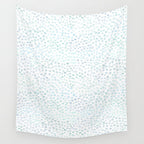 Sea Glass Watercolor // Turquoise Blue and Green Ocean Glass Beach Art Wall Tapestry Gallery Image 4
