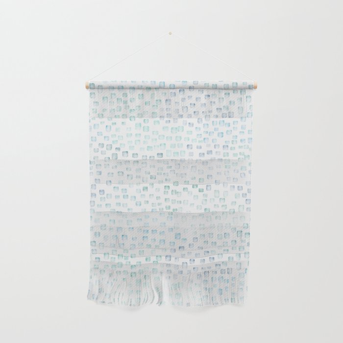 Sea Glass Watercolor // Turquoise Blue and Green Ocean Glass Beach Art Wall Hanging Gallery Image 1