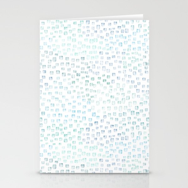 Sea Glass Watercolor // Turquoise Blue and Green Ocean Glass Beach Art Stationery Card Gallery Image 1