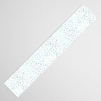 Sea Glass Watercolor // Turquoise Blue and Green Ocean Glass Beach Art Table Runner Gallery Image 3