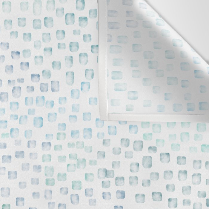 Sea Glass Watercolor // Turquoise Blue and Green Ocean Glass Beach Art Wall Tapestry Gallery Image 3