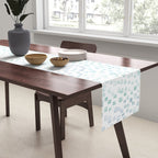 Sea Glass Watercolor // Turquoise Blue and Green Ocean Glass Beach Art Table Runner Gallery Image 2