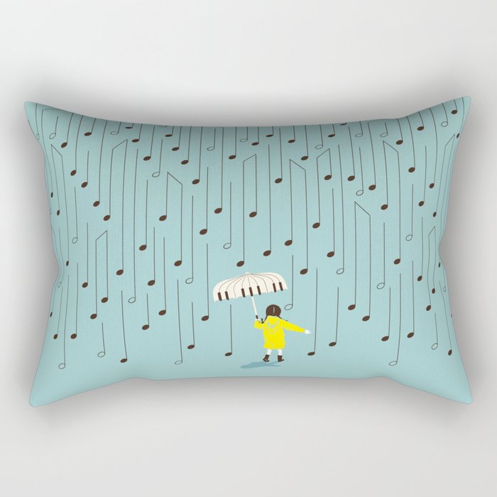 Singing in the Rain v2 Rectangular Pillow Gallery Image 1