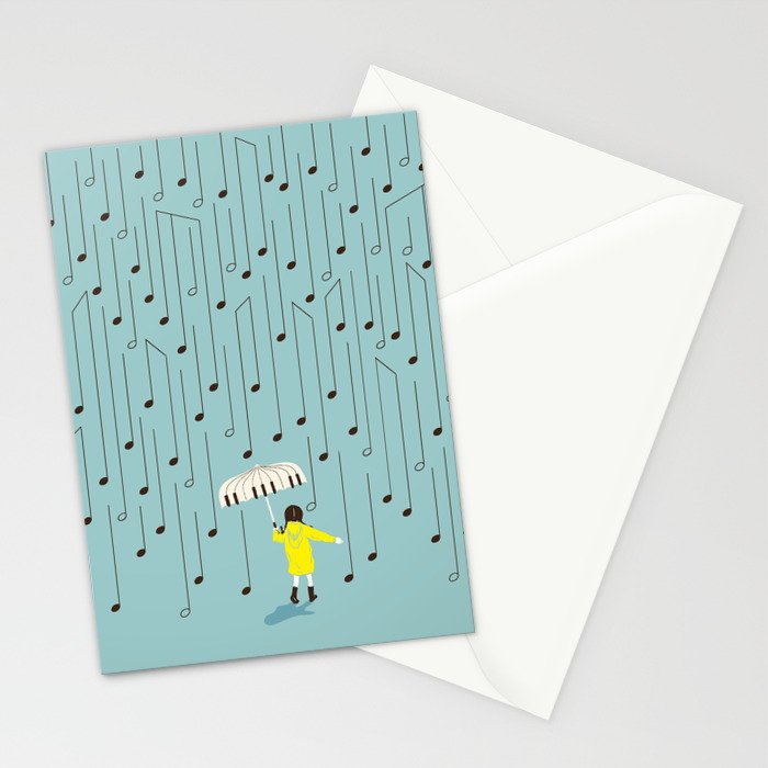 Singing in the Rain v2 Stationery Card Gallery Image 2