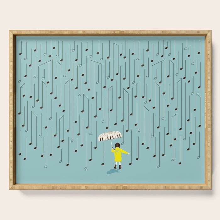 Singing in the Rain v2 Serving Tray Gallery Image 1