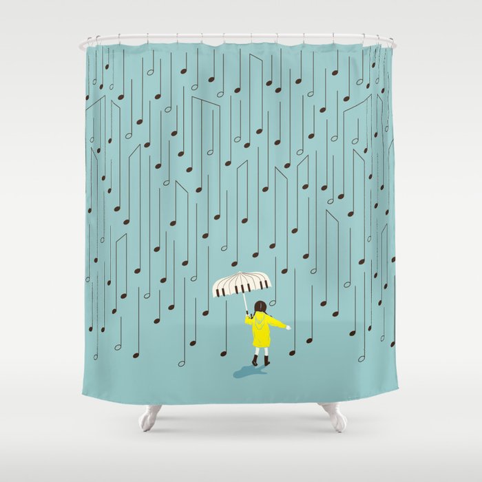 Singing in the Rain v2 Shower Curtain Gallery Image 1