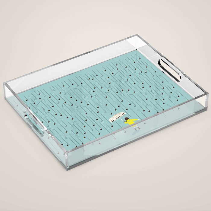 Singing in the Rain v2 Acrylic Tray Gallery Image 1