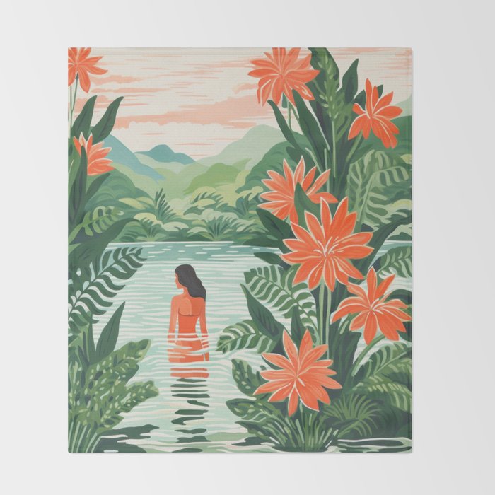 Secret Oasis Throw Blanket Gallery Image 2