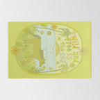 wild horses by the sea // retro surf art by surfy birdy Rug Gallery Image 2