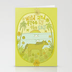 wild horses by the sea // retro surf art by surfy birdy Stationery Card Gallery Image 2