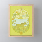 wild horses by the sea // retro surf art by surfy birdy Mini Art Print Gallery Image 1