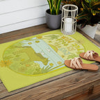 wild horses by the sea // retro surf art by surfy birdy Outdoor Rug Gallery Image 2