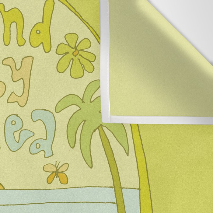 wild horses by the sea // retro surf art by surfy birdy Wall Tapestry Gallery Image 3