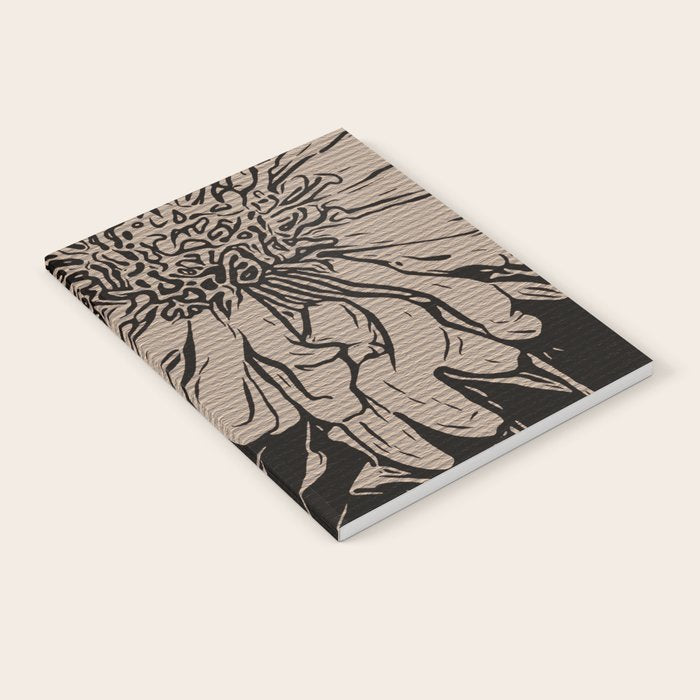 Dahlia Taupe and Black Notebook