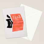 Cat reading book Stationery Card Gallery Image 2