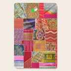 Boho Sari Patchwork Quilt Cutting Board Gallery Image 1