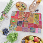 Boho Sari Patchwork Quilt Cutting Board Gallery Image 2