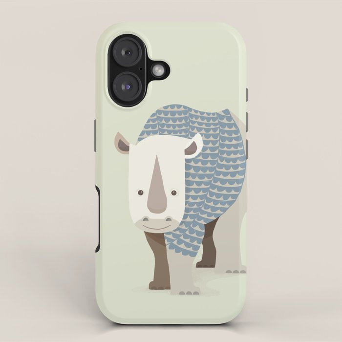 Whimsical Rhinoceros iPhone Case Gallery Image 1
